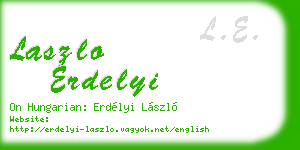 laszlo erdelyi business card